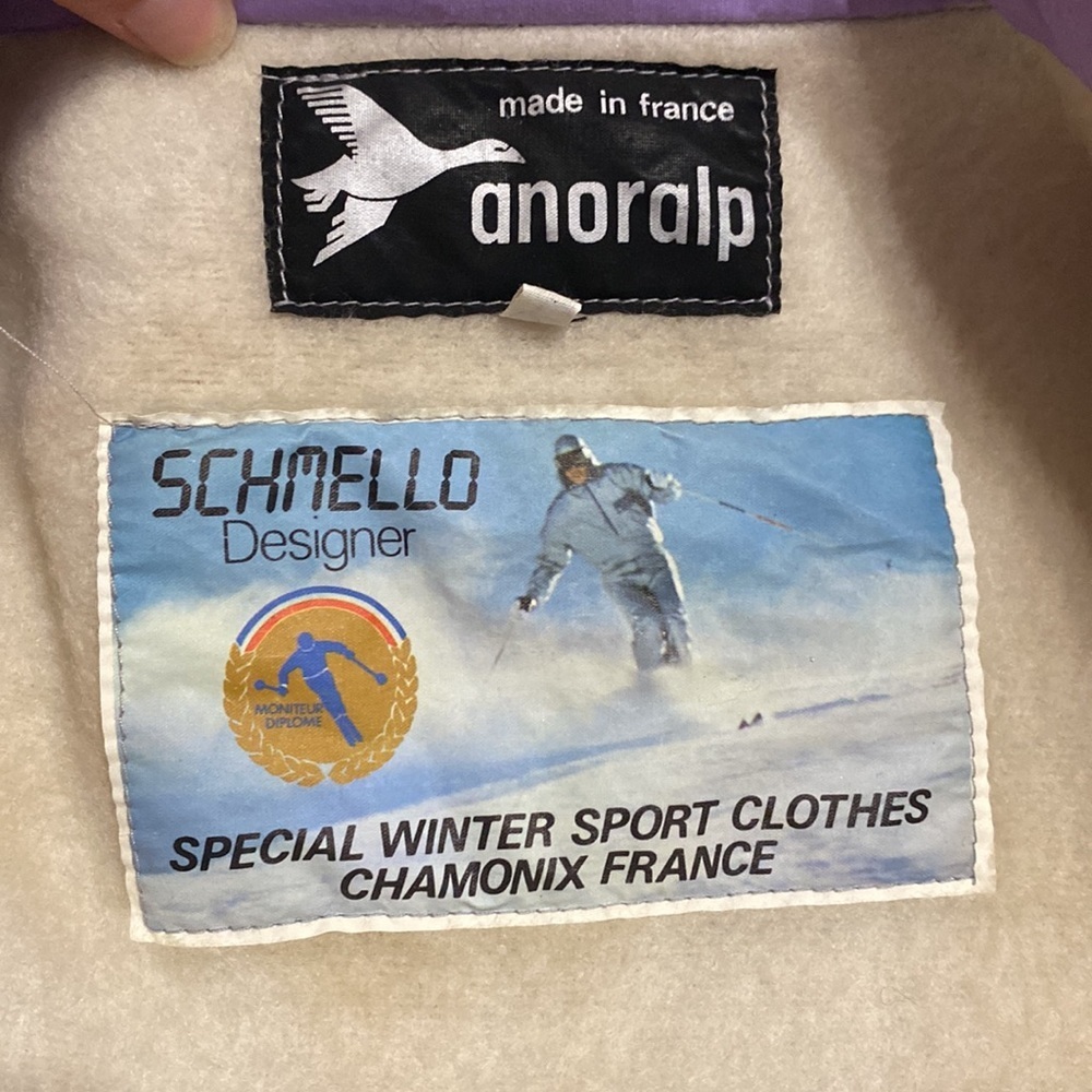 VTG Anoralp Schmello Designer Size 8 Purple Skiwear France Snow Suit - Picture 9 of 14